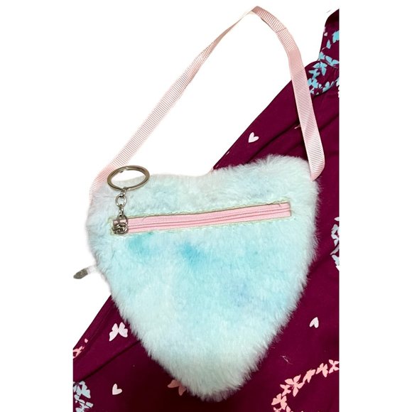 RMLA Burgundy Toddler Dress Butterfly Hearts Fluffy Tie Dyed Purse 2T 3T 4T - Picture 6 of 7